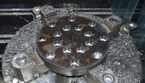 CNC tapping of large metal plate