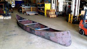 custom fabricated steel canoe