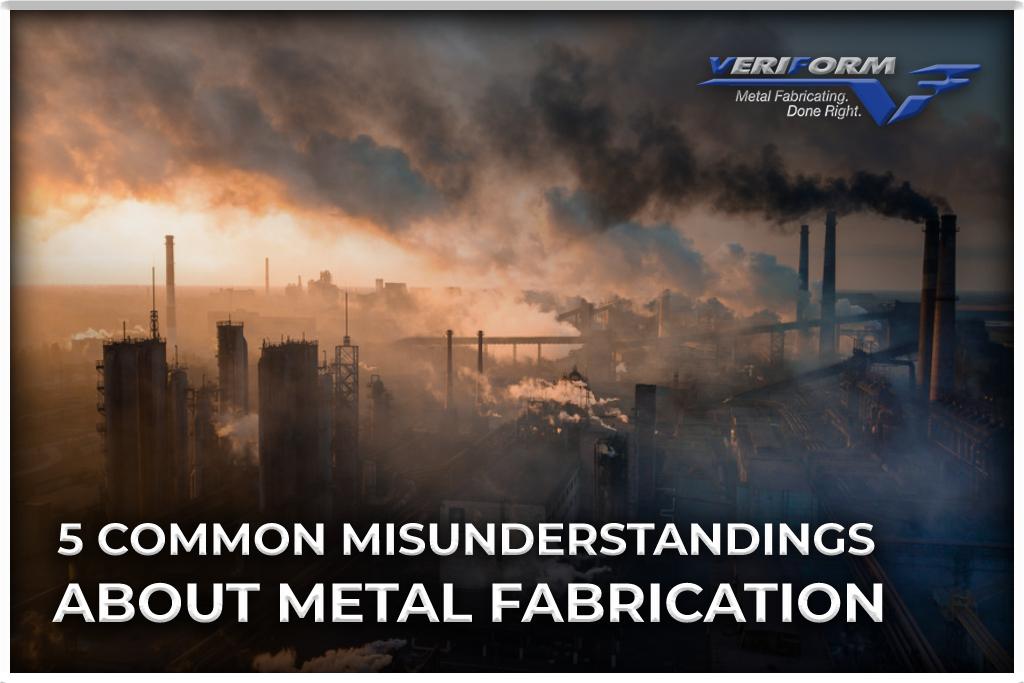 Smoke rising from a Metal Fabrication Company.