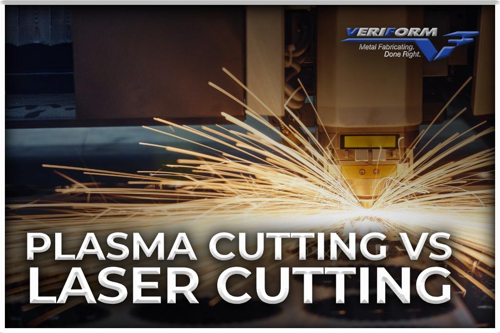 Picture of plasma cutting machine cutting metal.